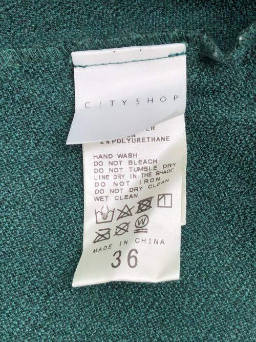 CITYSHOP（シティショップ）CITYSHOP (シティショップ) VELVETEEN KAFTAN DRESS グリーン サイズ:36の古着・服飾アイテム