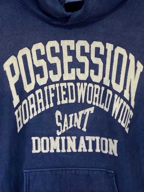 SAINT MICHAEL（セントマイケル）SAINT MICHAEL (セントマイケル) HOODIE POSSESSION ブルー サイズ:Lの古着・服飾アイテム