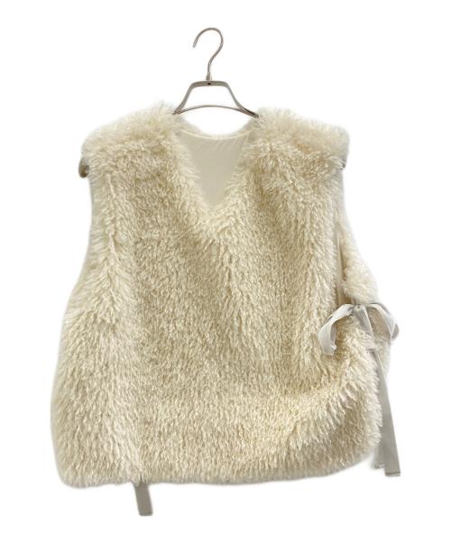 trefle（トレフル）trefle (トレフル) エコファー ベアベスト アイボリー サイズ:Fの古着・服飾アイテム