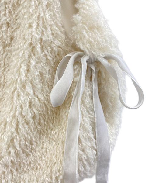 trefle（トレフル）trefle (トレフル) エコファー ベアベスト アイボリー サイズ:Fの古着・服飾アイテム