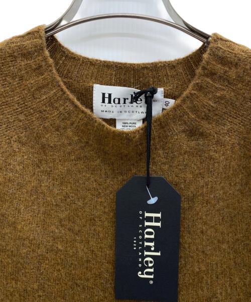 Harley of SCOTLAND（ハーレーオブスコットランド）Harley of SCOTLAND (ハーレーオブスコットランド) Saddle Shoulder Crew Neck Sweater ブラウン サイズ:40 未使用品の古着・服飾アイテム