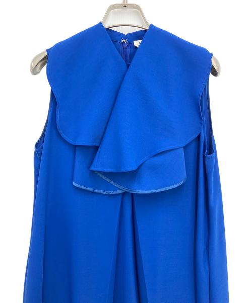 ENFOLD（エンフォルド）ENFOLD (エンフォルド) CAPEWAVE DRESS ブルー サイズ:36の古着・服飾アイテム