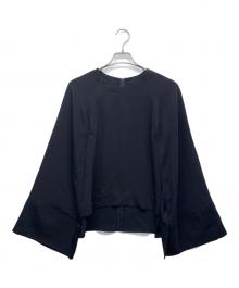 Noble（ノーブル）の古着「カラーレスケープスリーブブラウス」｜ネイビー