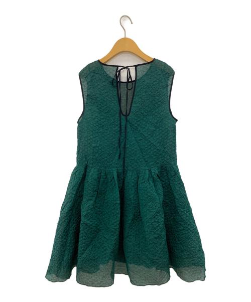 VICTORIA BECKHAM（ヴィクトリアベッカム）Victoria Beckham (ヴィクトリアベッカム) シルク混ワンピース グリーン サイズ:UK10の古着・服飾アイテム
