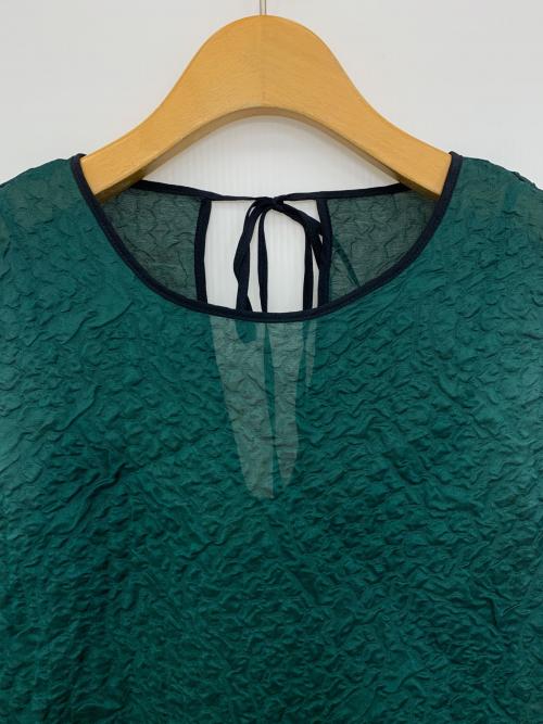 VICTORIA BECKHAM（ヴィクトリアベッカム）Victoria Beckham (ヴィクトリアベッカム) シルク混ワンピース グリーン サイズ:UK10の古着・服飾アイテム