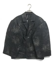TOGA ARCHIVES（トーガアーカイブス）の古着「Polyester jacquard wide jacket」｜ブラック