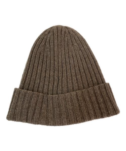 HYKE（ハイク）HYKE (ハイク) MONCLER (モンクレール) ニット帽 ブラウンの古着・服飾アイテム