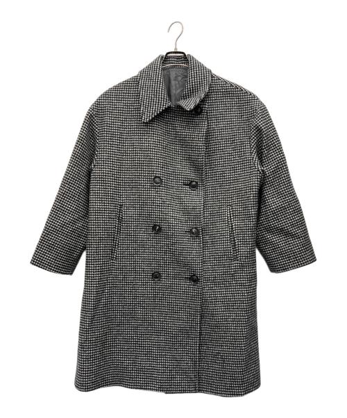 Plage（プラージュ）Plage (プラージュ) ハウンドトゥース double button コート ブラック サイズ:38の古着・服飾アイテム