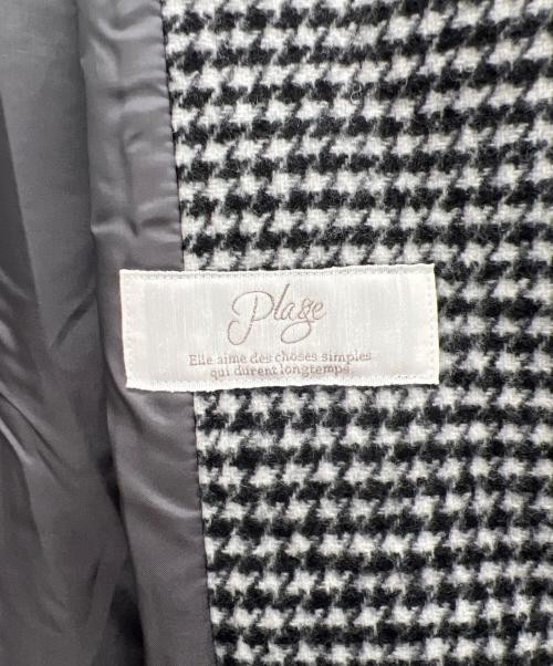 Plage（プラージュ）Plage (プラージュ) ハウンドトゥース double button コート ブラック サイズ:38の古着・服飾アイテム