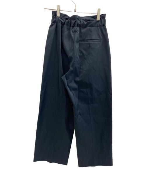 SALON adam et rope'（サロンアダムエロペ）SALON adam et rope' (サロンアダムエロペ) コットンライクスタイルアップワイドパンツ ブラック サイズ:SIZE Sの古着・服飾アイテム