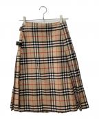 Burberry'sバーバリー）の古着「ノバチェックラップスカート」｜ベージュ