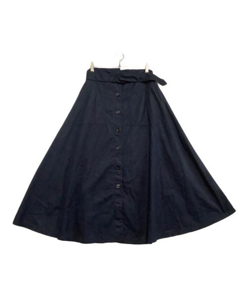 MM6 Maison Margiela（エムエムシックスメゾンマルジェラ）MM6 Maison Margiela (エムエムシックスメゾンマルジェラ) COTTON 2 POCKETS MAXI SKIRT WITH BELT ネイビー サイズ:40の古着・服飾アイテム