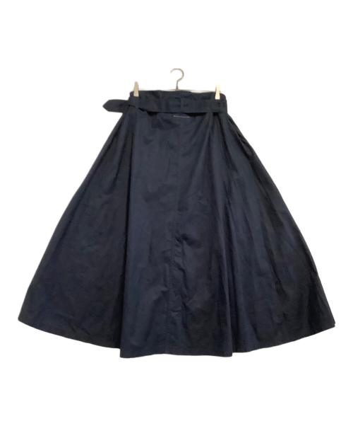 MM6 Maison Margiela（エムエムシックスメゾンマルジェラ）MM6 Maison Margiela (エムエムシックスメゾンマルジェラ) COTTON 2 POCKETS MAXI SKIRT WITH BELT ネイビー サイズ:40の古着・服飾アイテム