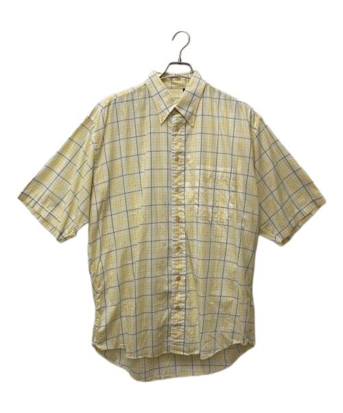 BURBERRY LONDON（バーバリーロンドン）BURBERRY LONDON (バーバリーロンドン) チェックBDシャツ ホワイト×イエロー サイズ:Lの古着・服飾アイテム