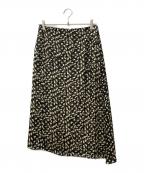 theoryセオリー）の古着「総柄スカート　01-1407300」｜ブラック