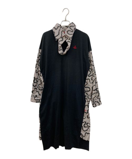 Vivienne Westwood RED LABEL（ヴィヴィアンウエストウッドレッドレーベル）Vivienne Westwood RED LABEL (ヴィヴィアンウエストウッドレッドレーベル) 切替シャツワンピース ブラック サイズ:SIZE00の古着・服飾アイテム