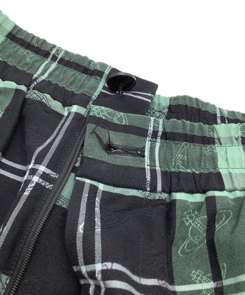 Vivienne Westwood RED LABEL（ヴィヴィアンウエストウッドレッドレーベル）Vivienne Westwood RED LABEL (ヴィヴィアンウエストウッドレッドレーベル) オーブチェックジャガードテーパードパンツ グリーン サイズ:00の古着・服飾アイテム