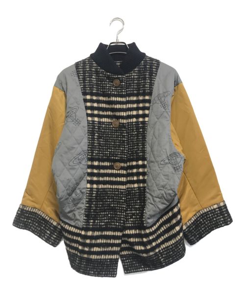 Vivienne Westwood RED LABEL（ヴィヴィアンウエストウッドレッドレーベル）Vivienne Westwood RED LABEL (ヴィヴィアンウエストウッドレッドレーベル) ブロッキング パファージャケット マルチカラー サイズ:00の古着・服飾アイテム