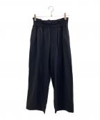JOURNAL STANDARDジャーナルスタンダード）の古着「ナイロンストレッチワイドパンツ」｜ブラック