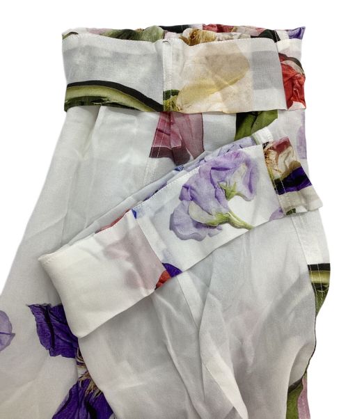 GANNI（ガニー）Ganni (ガニー) フラワープリントシルク混パンツ イエロー サイズ:SIZE 36の古着・服飾アイテム