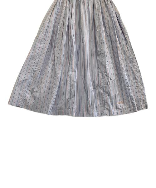 MARNI（マルニ）MARNI (マルニ) ストライプギャザースカート ライトブルー サイズ:40の古着・服飾アイテム