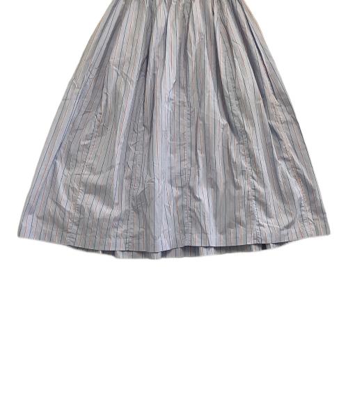 MARNI（マルニ）MARNI (マルニ) ストライプギャザースカート ライトブルー サイズ:40の古着・服飾アイテム