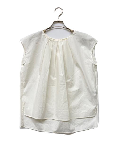 martinique（マルティニーク）martinique (マルティニーク) タックフレンチスリーブブラウス ホワイト サイズ:‐の古着・服飾アイテム