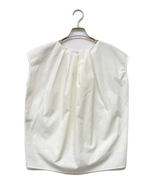 martinique（マルティニーク）martinique (マルティニーク) タックフレンチスリーブブラウス ホワイト サイズ:‐の古着・服飾アイテム