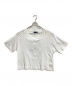 POLO RALPH LAURENポロ・ラルフローレン）の古着「ロゴカットワークTシャツ」｜ホワイト