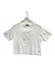 POLO RALPH LAUREN（ポロ・ラルフローレン）の古着「ロゴカットワークTシャツ」｜ホワイト