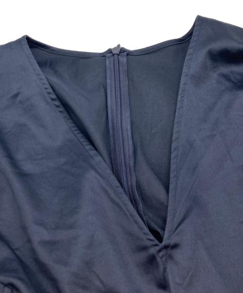 Noble（ノーブル）Noble (ノーブル) Vネックフレアースリーブブラウス ネイビー サイズ:-の古着・服飾アイテム