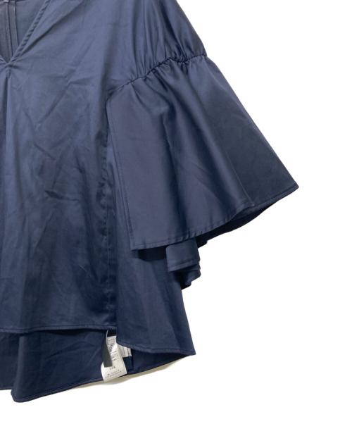 Noble（ノーブル）Noble (ノーブル) Vネックフレアースリーブブラウス ネイビー サイズ:-の古着・服飾アイテム