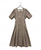 An MILLEアンミール）の古着「ツイードタックレディワンピース」｜ライトグレー