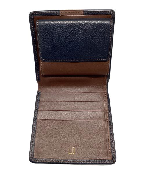 dunhill（ダンヒル）dunhill (ダンヒル) 2つ折り財布 ネイビーの古着・服飾アイテム