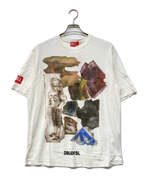 DIESEL（ディーゼル）DIESEL (ディーゼル) T-WASH-N3 プリントTシャツ ホワイト サイズ:XSの古着・服飾アイテム