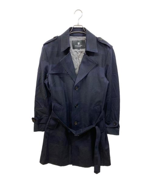 BLACK LABEL CRESTBRIDGE（ブラックレーベル クレストブリッジ）BLACK LABEL CRESTBRIDGE (ブラックレーベル クレストブリッジ) チェックウールトレンチコート ネイビー サイズ:SIZE LLの古着・服飾アイテム