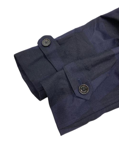 BLACK LABEL CRESTBRIDGE（ブラックレーベル クレストブリッジ）BLACK LABEL CRESTBRIDGE (ブラックレーベル クレストブリッジ) チェックウールトレンチコート ネイビー サイズ:SIZE LLの古着・服飾アイテム