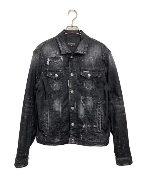DSQUARED2（ディースクエアード）DSQUARED2 (ディースクエアード) デニムジャケット ブラック サイズ:48の古着・服飾アイテム