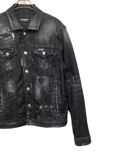 DSQUARED2（ディースクエアード）DSQUARED2 (ディースクエアード) デニムジャケット ブラック サイズ:48の古着・服飾アイテム