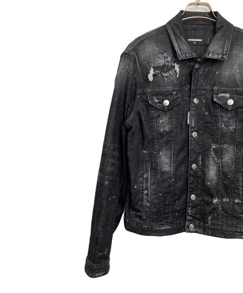 DSQUARED2（ディースクエアード）DSQUARED2 (ディースクエアード) デニムジャケット ブラック サイズ:48の古着・服飾アイテム