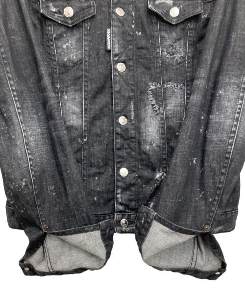 DSQUARED2（ディースクエアード）DSQUARED2 (ディースクエアード) デニムジャケット ブラック サイズ:48の古着・服飾アイテム
