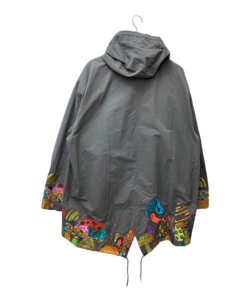 go slow caravan（ゴースローキャラバン）go slow caravan (ゴースローキャラバン) コットン/ナイロン パネル刺繍モッズコート グレー サイズ:5の古着・服飾アイテム