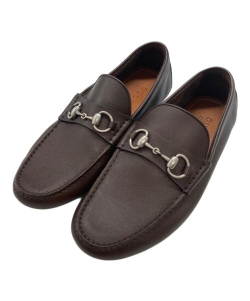 GUCCI（グッチ）GUCCI (グッチ) ホースビットドライビングシューズ ブラウン サイズ:5 1/2の古着・服飾アイテム