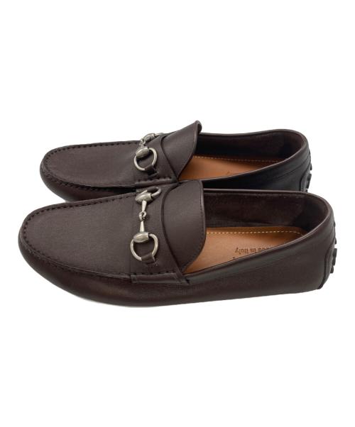 GUCCI（グッチ）GUCCI (グッチ) ホースビットドライビングシューズ ブラウン サイズ:5 1/2の古着・服飾アイテム