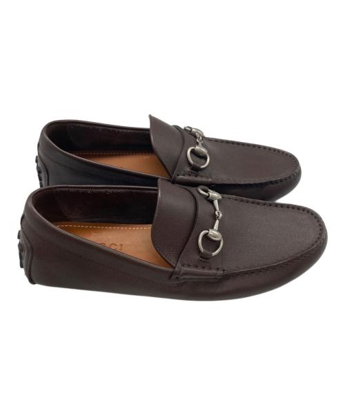 GUCCI（グッチ）GUCCI (グッチ) ホースビットドライビングシューズ ブラウン サイズ:5 1/2の古着・服飾アイテム
