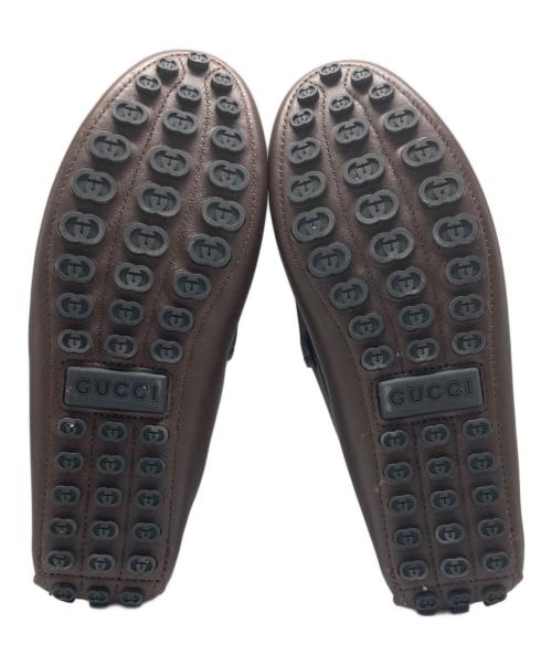 GUCCI（グッチ）GUCCI (グッチ) ホースビットドライビングシューズ ブラウン サイズ:5 1/2の古着・服飾アイテム