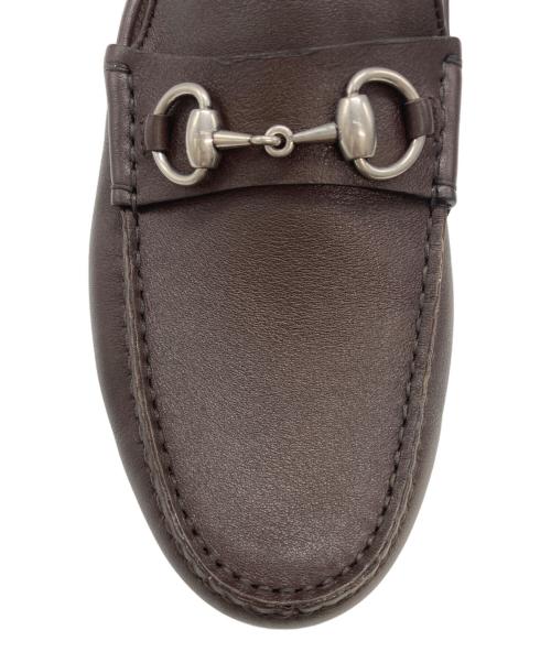 GUCCI（グッチ）GUCCI (グッチ) ホースビットドライビングシューズ ブラウン サイズ:5 1/2の古着・服飾アイテム