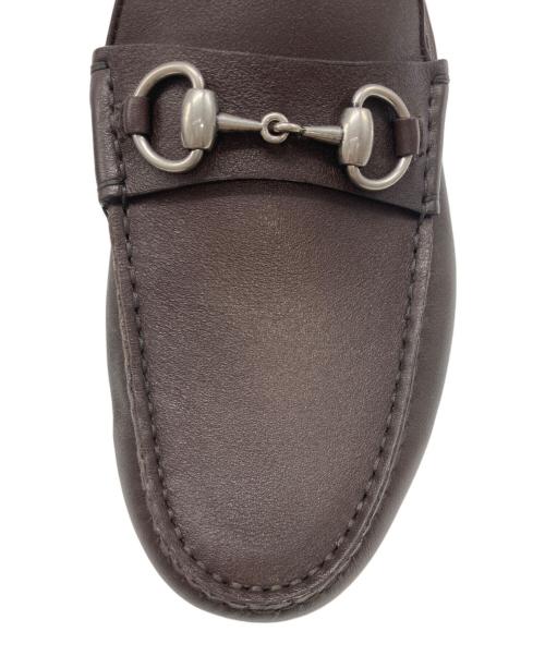 GUCCI（グッチ）GUCCI (グッチ) ホースビットドライビングシューズ ブラウン サイズ:5 1/2の古着・服飾アイテム