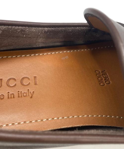 GUCCI（グッチ）GUCCI (グッチ) ホースビットドライビングシューズ ブラウン サイズ:5 1/2の古着・服飾アイテム