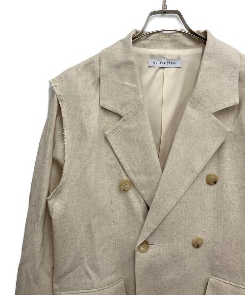 ALEXIA STAM（アリシアスタン）ALEXIA STAM (アリシアスタン) Two-Way Double Jacket ベージュ サイズ:Mの古着・服飾アイテム
